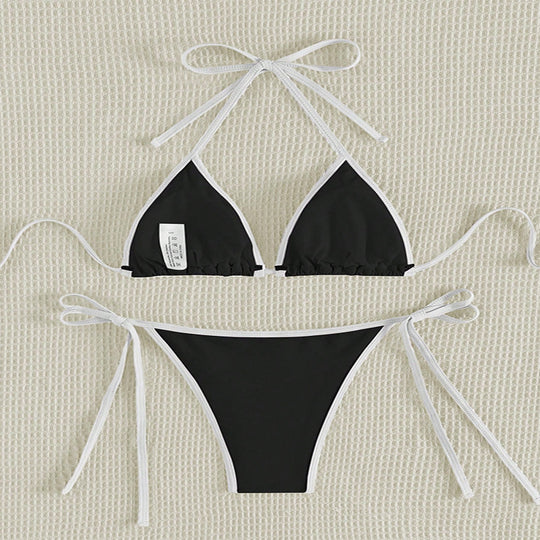 Damen Triangel-Bikini-Set mit verspieltem Bindesystem EB