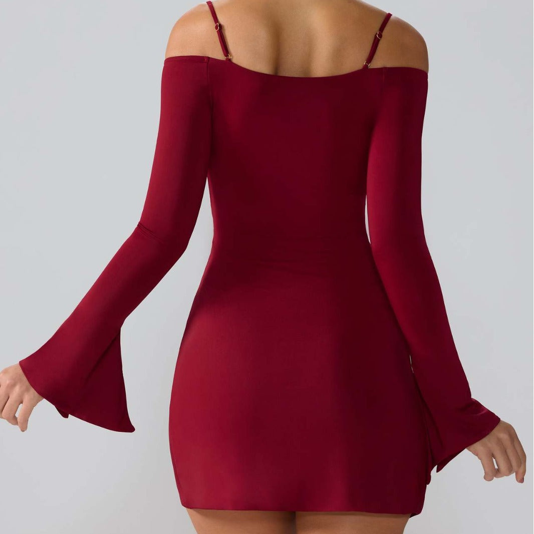 Damen Minikleid mit raffinierten Cut-Out-Details und schickem Knotenverschluss EB