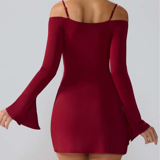 Damen Minikleid mit raffinierten Cut-Out-Details und schickem Knotenverschluss EB