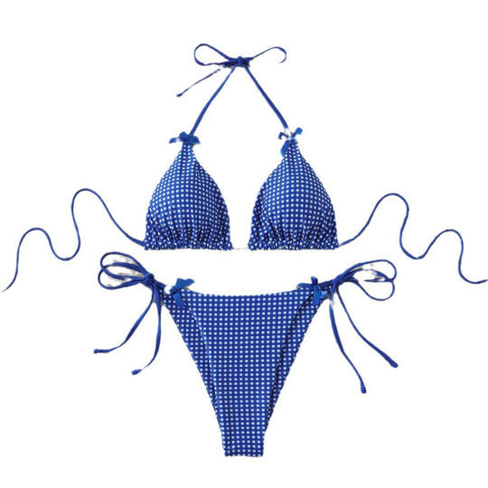 Damen Triangel-Bikini mit verspielten Schleifen EB