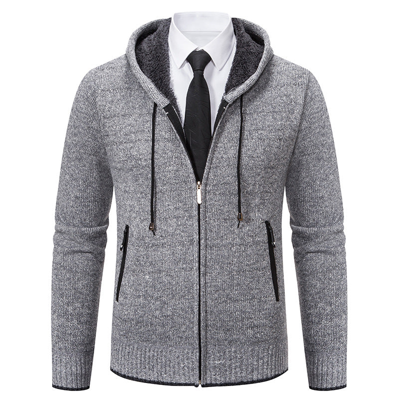 Herren Kapuzenjacke mit softem Fleece-Futter und eleganten Details EB