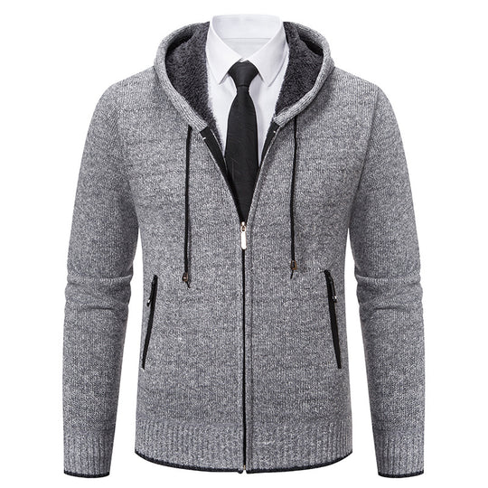 Herren Kapuzenjacke mit softem Fleece-Futter und eleganten Details EB