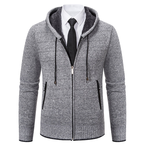 Herren Kapuzenjacke mit softem Fleece-Futter und eleganten Details EB