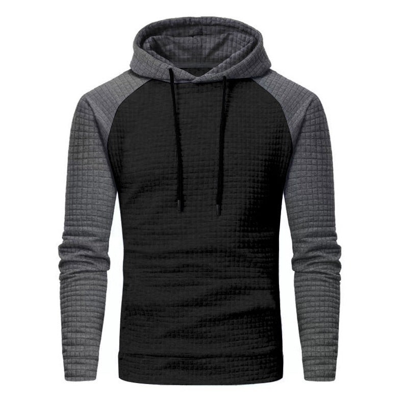 Herren Texturiertes Kapuzen‑Sweatshirt mit Waffelstruktur und Raglanärmeln EB