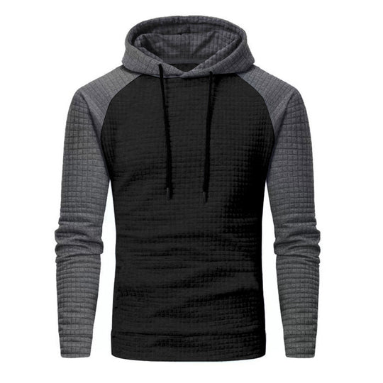 Herren Texturiertes Kapuzen‑Sweatshirt mit Waffelstruktur und Raglanärmeln EB