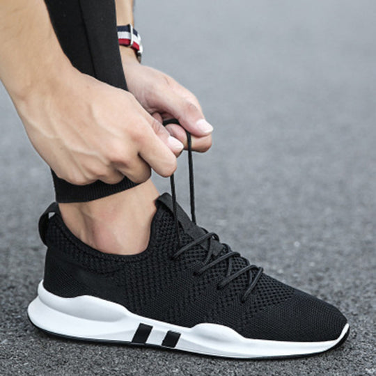 Damen Sportliche Leichtgewicht Sneakers mit atmungsaktiver Strickoberfläche EB