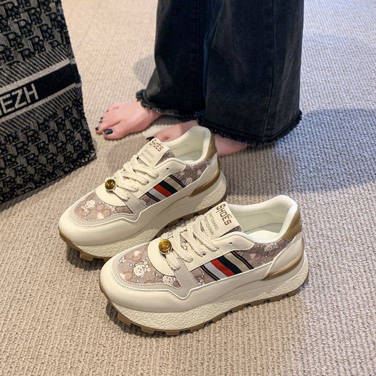 Damen Sportliche Sneakers mit trendigem Muster und dämpfender Sohle EB