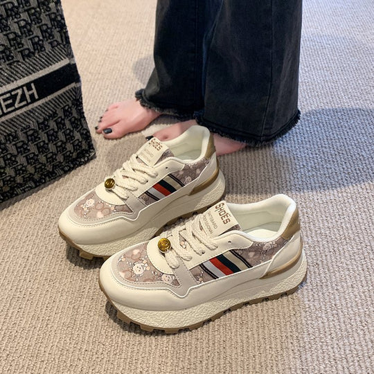 Damen Sportliche Sneakers mit trendigem Muster und dämpfender Sohle EB