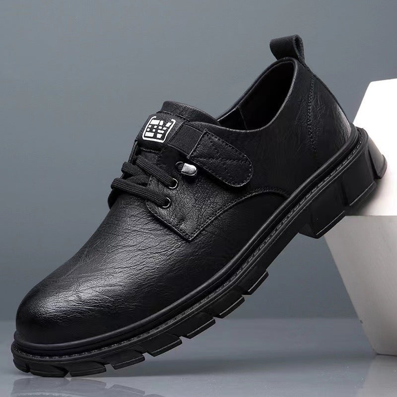 Herren bequeme Leder Schnürschuhe EB
