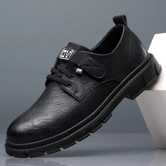 Herren bequeme Leder Schnürschuhe EB