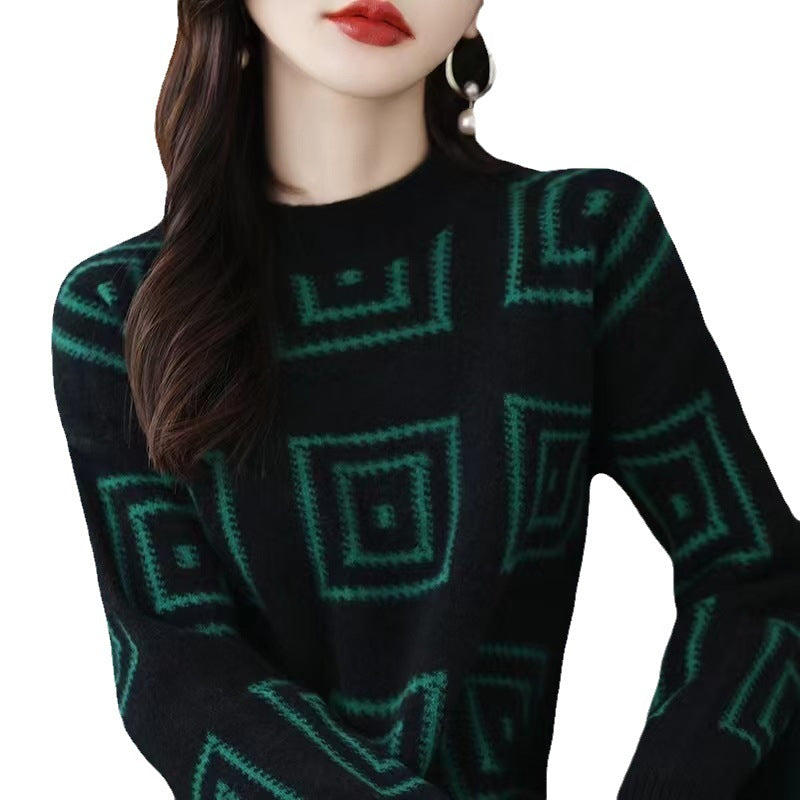 Damen gemusterter Pullover EB