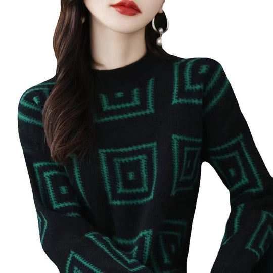Damen gemusterter Pullover EB