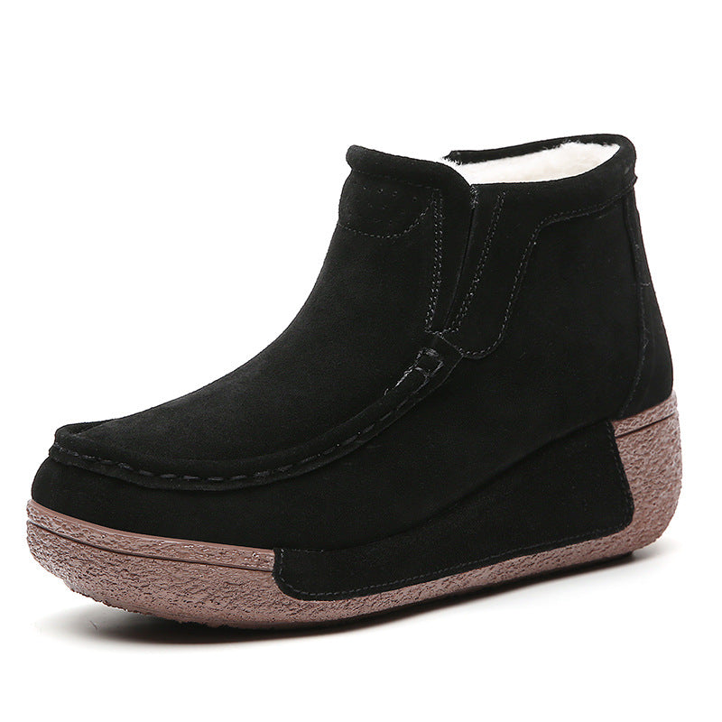 Damen Komfortable Warmgefütterte Stiefeletten mit rutschfester Sohle EB