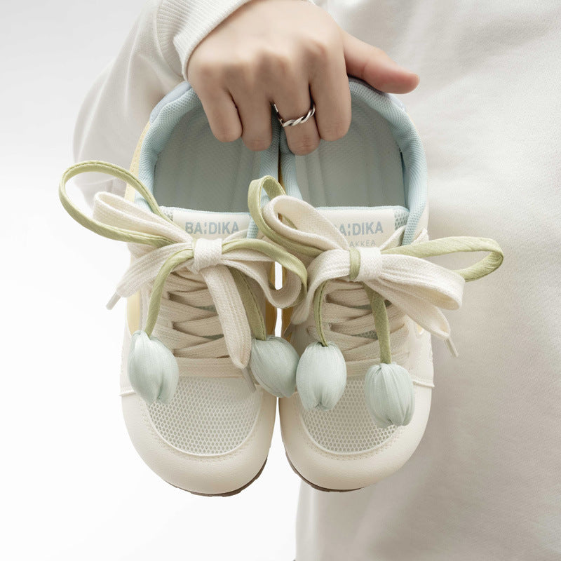 Damen modische Sneaker mit einzigartigem Blumenmotiv und bequemer Dämpfung EB