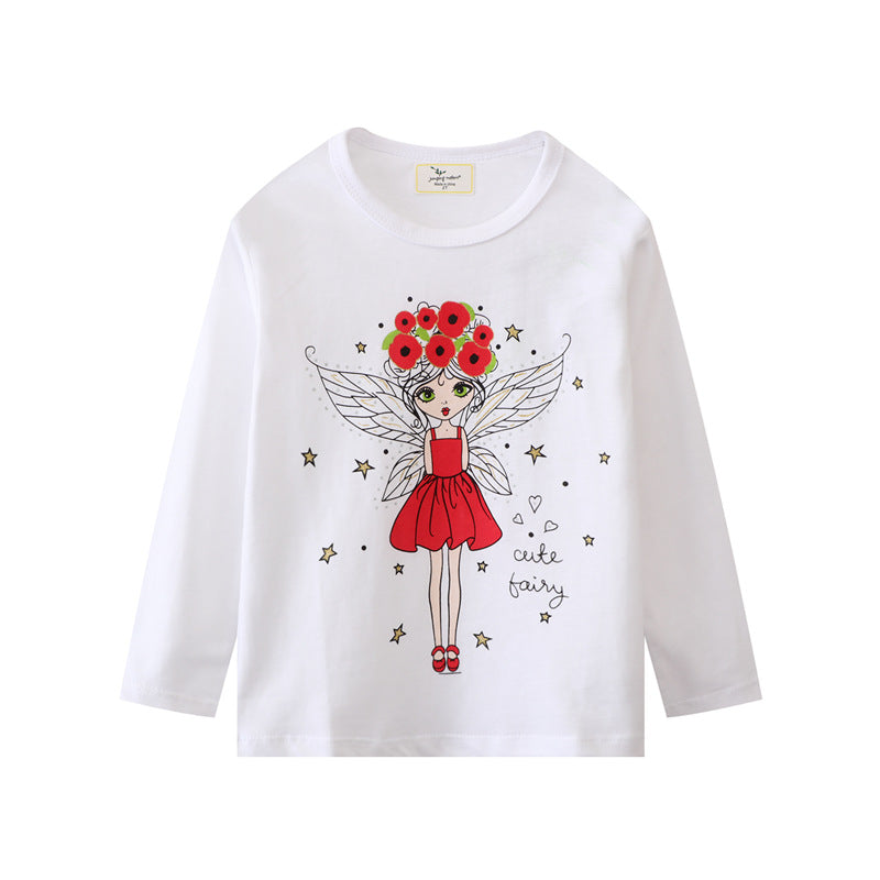Mädchen Langarmshirt mit niedlichem Feen-Motiv EB