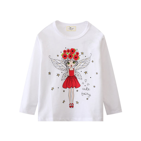 Mädchen Langarmshirt mit niedlichem Feen-Motiv EB
