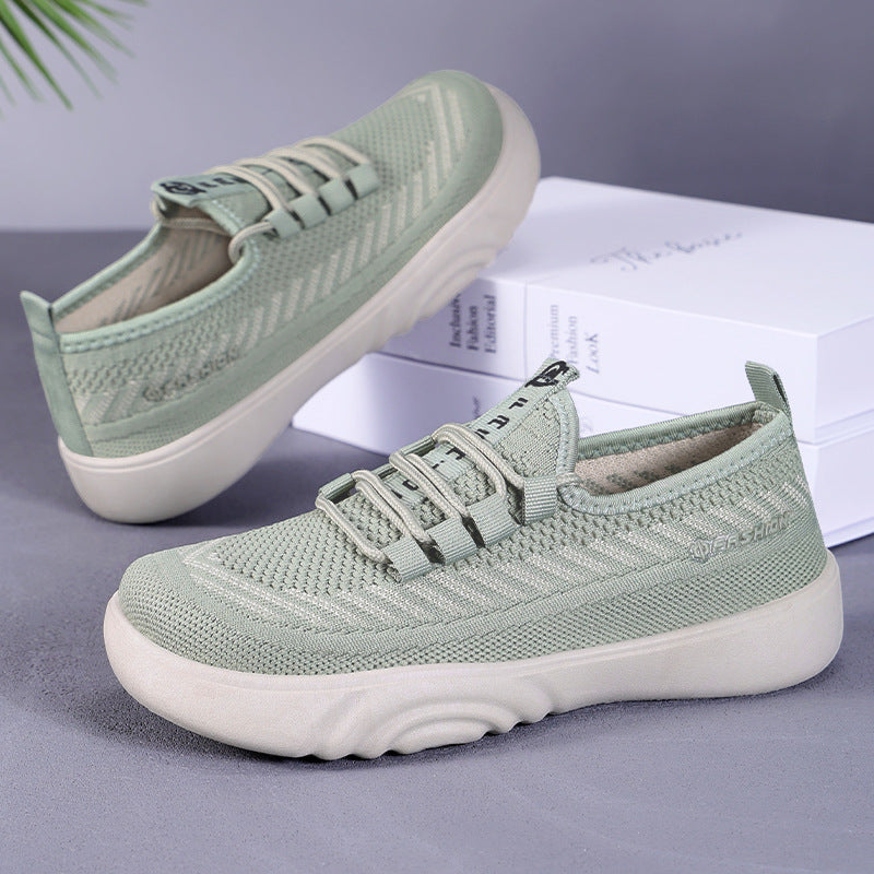 Damen Flexibilitäts Sneakers mit atmungsaktivem Obermaterial und elastischem Verschlusssystem EB