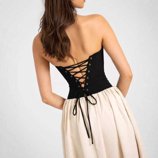 Damen Maxi-Kleid mit bequemem Herz-Ausschnitt und eleganter Raffung EB