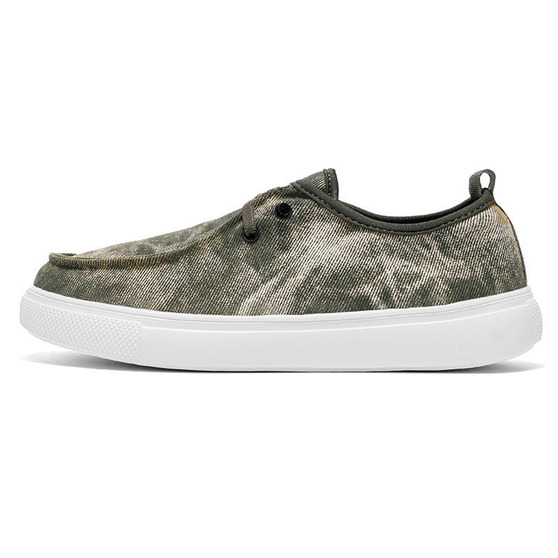 Damen lässige Slip-On Sneakers aus atmungsaktivem Denim mit elastischem Einschlupf EB