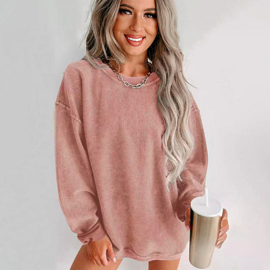 Damen Oversized Sweatshirt mit strukturiertem Design und lässigem Schnitt EB