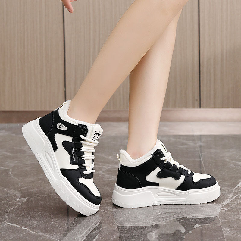 Damen High-Top Sneakers mit warmem Innenfutter und rutschfester Sohle EB