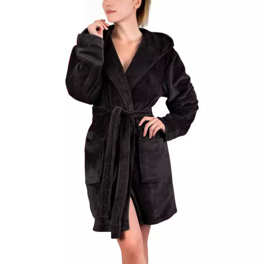 Damen Bademantel aus weichem Mikrofaserstoff EB