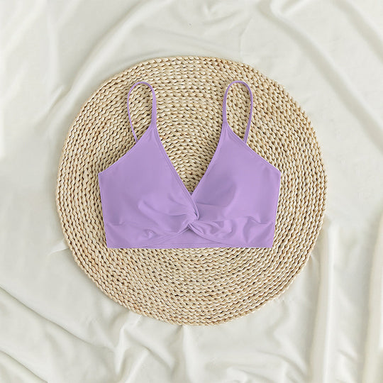 Damen Bikini-Oberteil mit Wickeldesign und verstellbaren Trägern EB