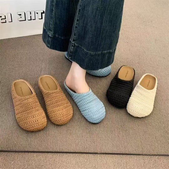 Damen Bequeme Strickschlappen EB