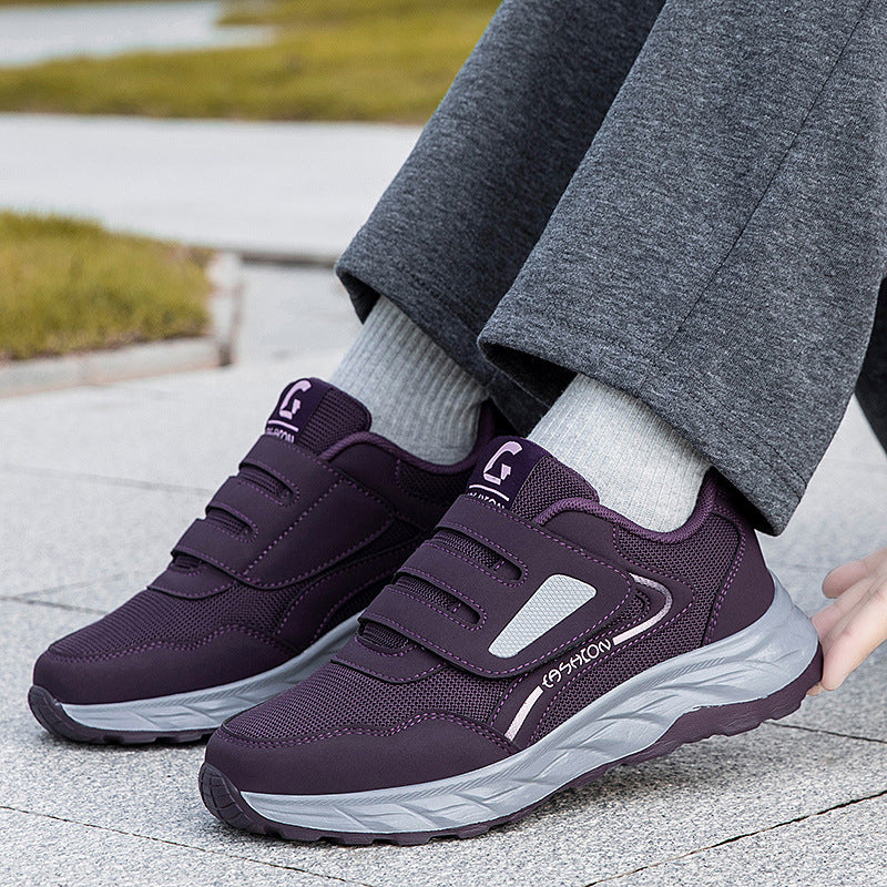 Damen Sportliche Sneaker mit verstellbarem Klettverschluss und dämpfender Sohle EB