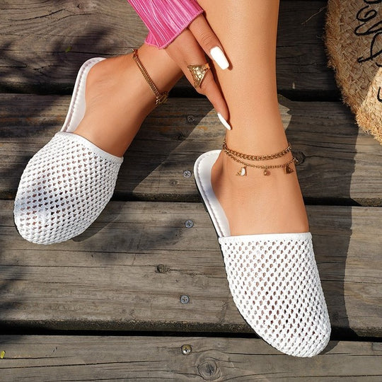 Damen elegante Clogs aus atmungsaktivem Material EB