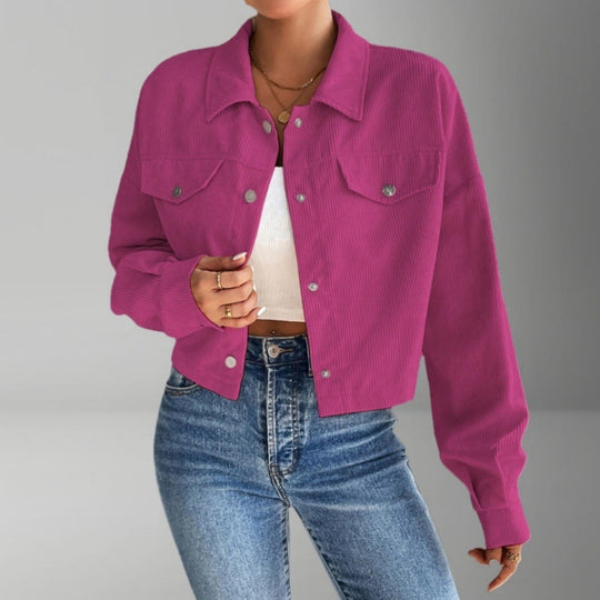 Damen Kurzjacke aus cordartigem Material EB