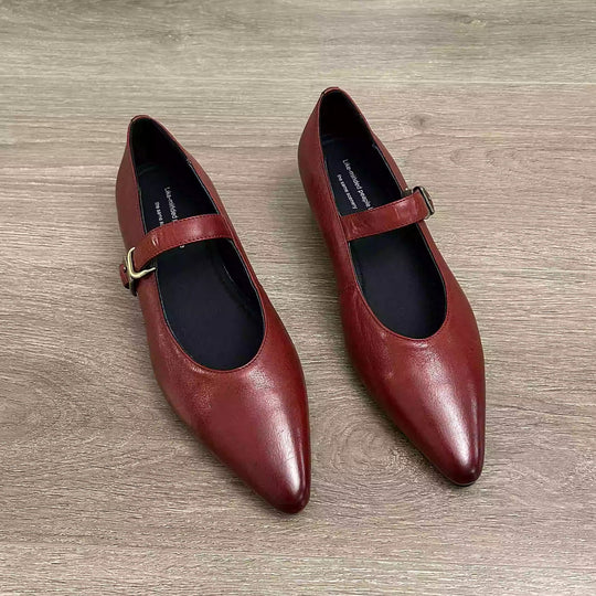 Damen elegante Ballerinas mit modischem Riemen und stilvollem Design EB