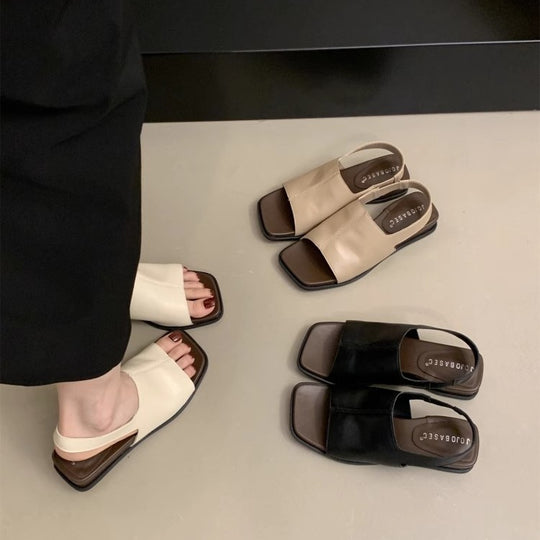 Damen elegante und bequeme Sandalen mit modischem Riemchen und ergonomischer Sohle EB