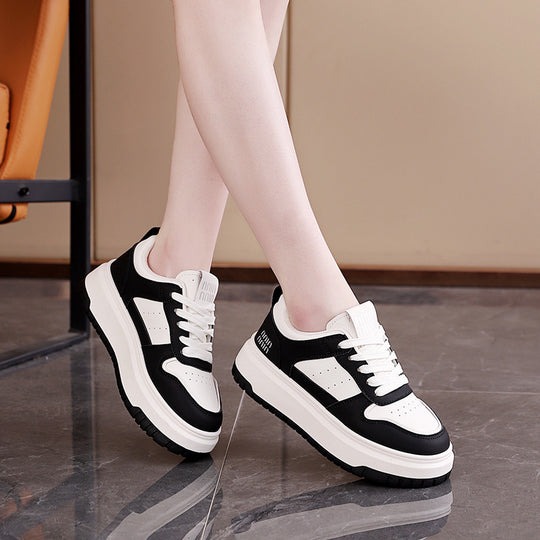 Damen Komfortable Sneaker mit dicker Sohle EB