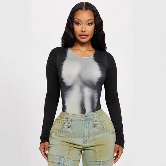 Damen Langarm Bodysuit EB