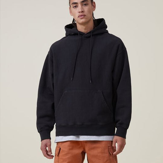 Damen nan oversized Kapuzenpulloverkleid mit Kängurutasche, verlängerter Silhouette und weichem French-Terry EB