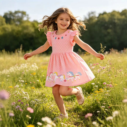 Mädchen Sommerkleid mit bezauberndem Einhorn-Design EB