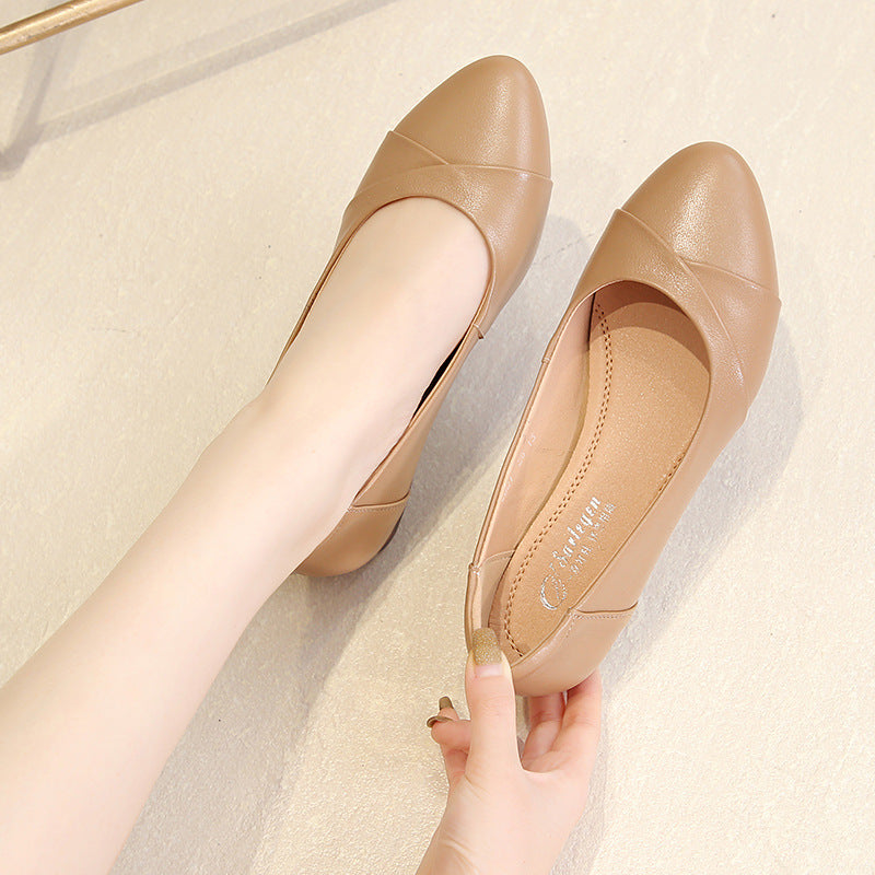 Damen Bequeme Ballerinas mit modischer Querstitching-Detail EB