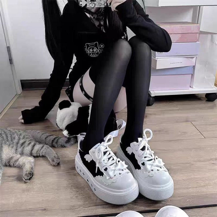 Damen Verspielte Sneakers mit niedlichem Tierdesign und bequemer Sohle EB
