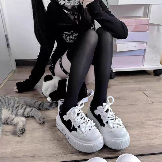 Damen Verspielte Sneakers mit niedlichem Tierdesign und bequemer Sohle EB