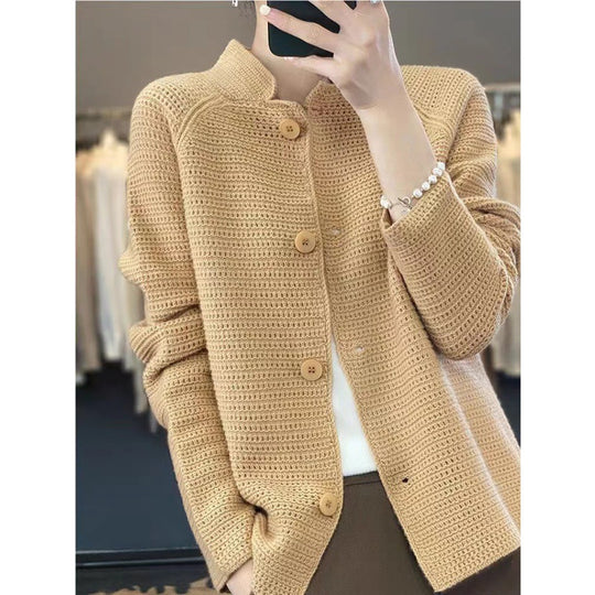 Damen Strickjacke mit besonderen Knopfdetails und strukturierter Maschenoptik EB