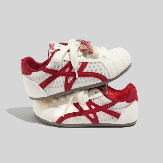 Damen Sportliche Sneakers mit verspieltem Schleifenakzent und atmungsaktivem Mesh-EB