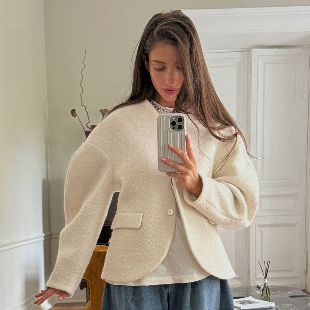 Damen Chic Oversized Blazerjacke EB