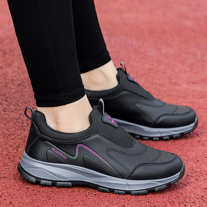 Damen Leichte Slip-On Fitnessschuhe mit rutschfester Sohle EB
