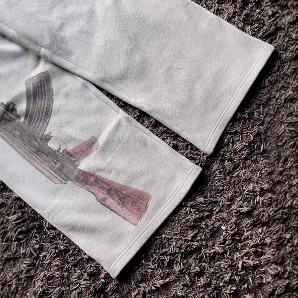 Damen Sweatpants mit einzigartigem Grafikumdruck und elastischem Bund EB