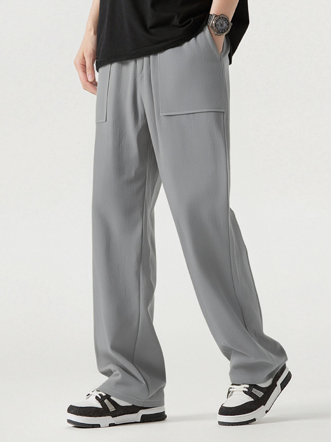 Herren Bequeme Cargo-Hose mit praktischen Taschen und elastischem Bund EB