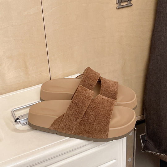 Damen Komfortable Wedgesandalen mit doppeltem Riemen und leichtem Fußbett EB