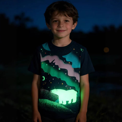 Jungen T-Shirt mit leuchtendem Bärenmotiv EB
