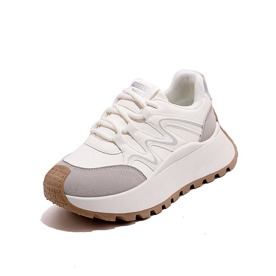 Damen Bequeme Sneakers mit modischer Plateau-Sohle EB