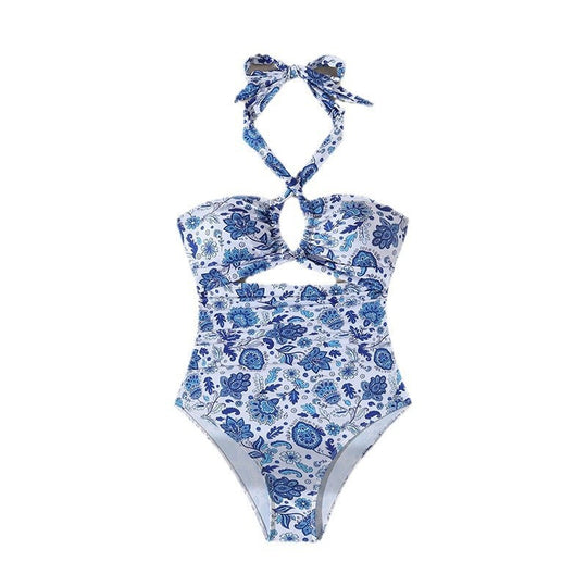 Damen Einteiler Badeanzug mit elegantem Schnitt und modischen Cut-Outs EB
